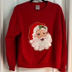 Soffe Red Santa Crewneck Sweater